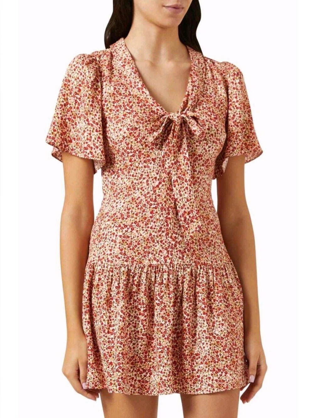 Reformation Adelina Floral Mini Dress Size 2